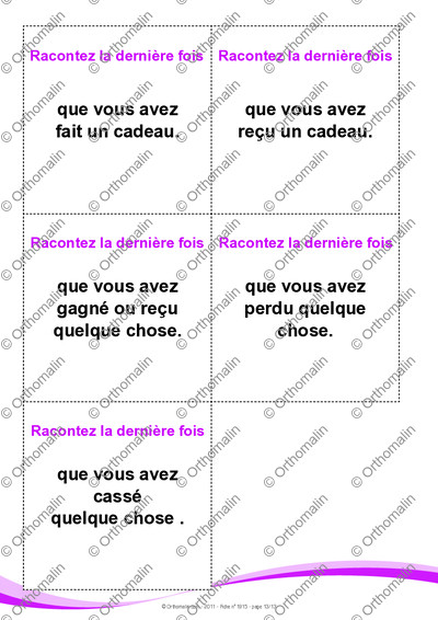 Page 13 de la fiche