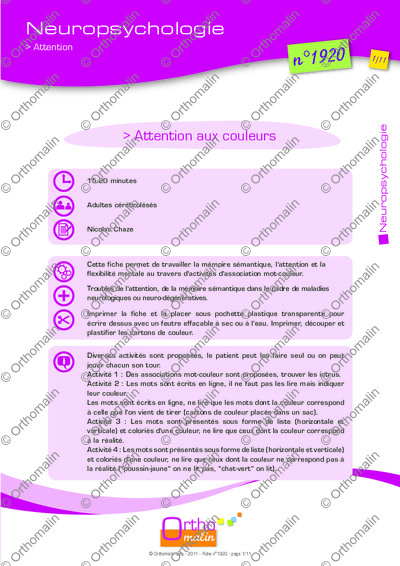 Page 1 de la fiche