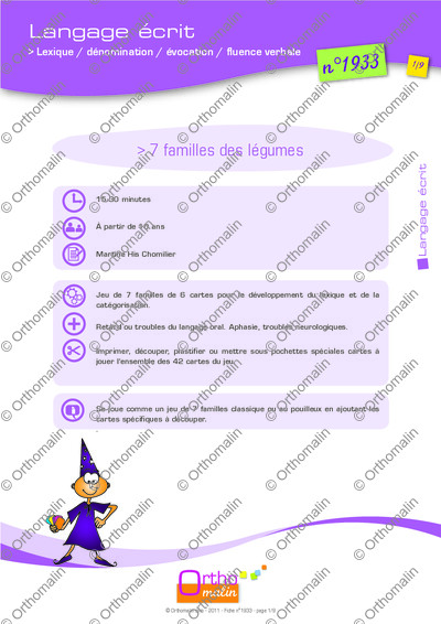 Page 1 de la fiche