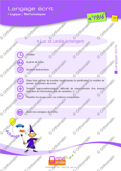 Page 1 de la fiche