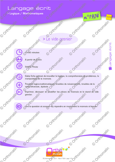 Page 1 de la fiche