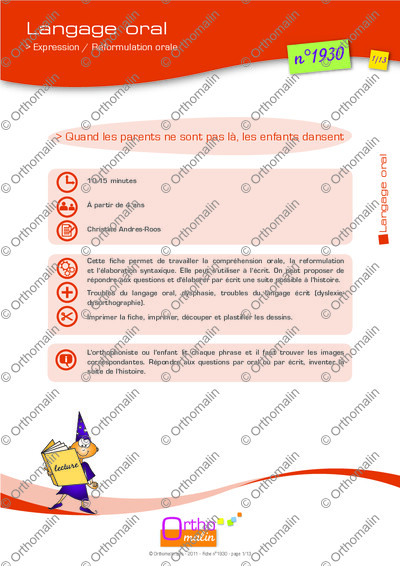 Page 1 de la fiche