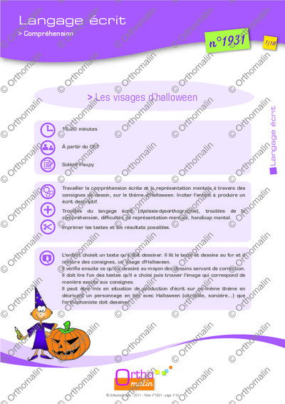 Page 1 de la fiche