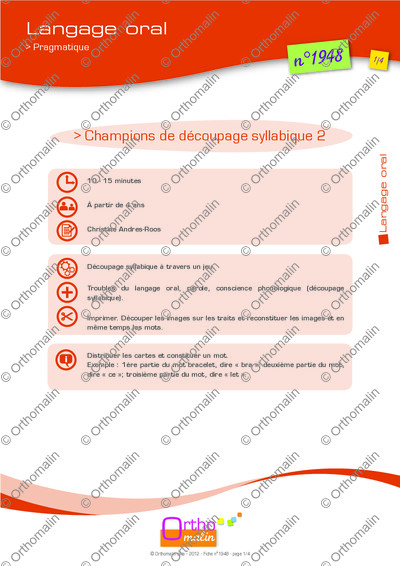Page 1 de la fiche