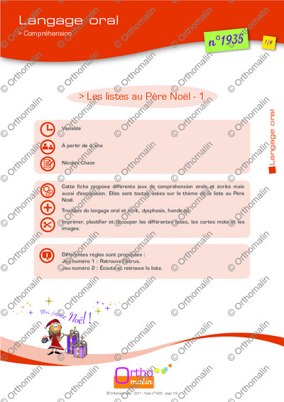 Page 1 de la fiche