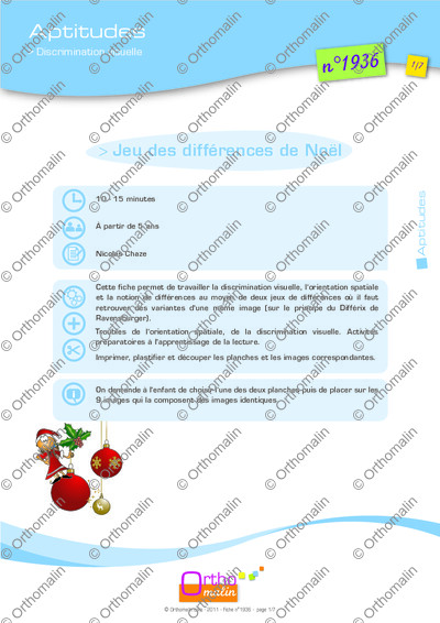 Page 1 de la fiche