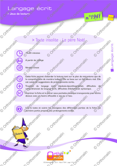 Page 1 de la fiche