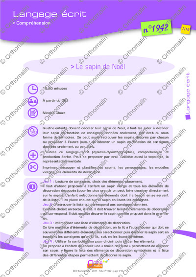 Page 1 de la fiche
