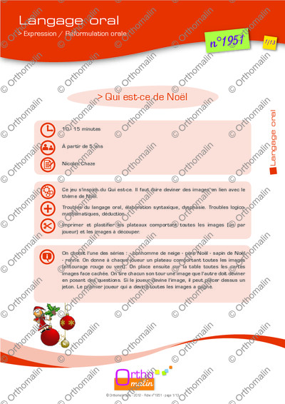 Page 1 de la fiche