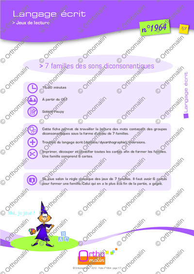 Page 1 de la fiche