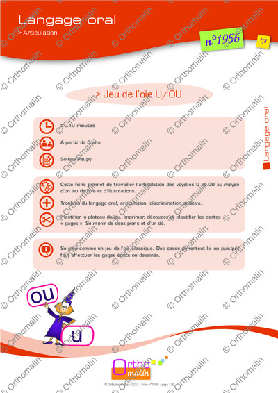 Page 1 de la fiche