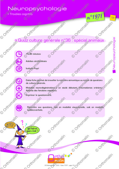 Page 1 de la fiche