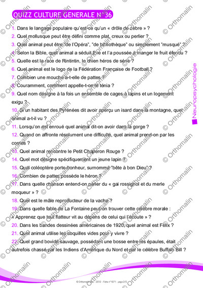 Page 2 de la fiche