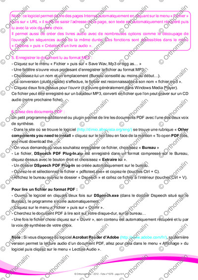 Page 4 de la fiche