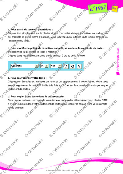 Page 4 de la fiche