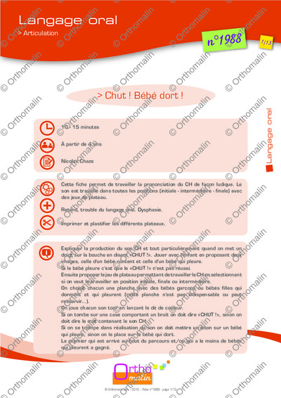 Page 1 de la fiche