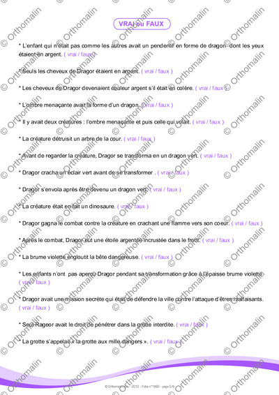 Page 5 de la fiche