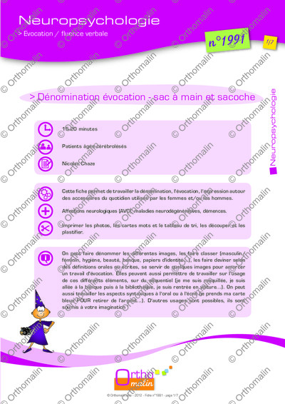 Page 1 de la fiche