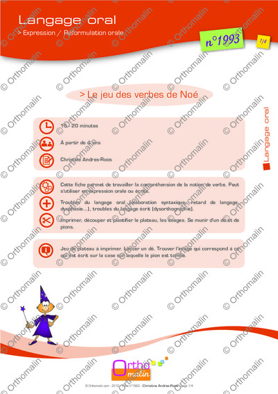 Page 1 de la fiche