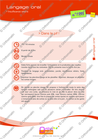 Page 1 de la fiche