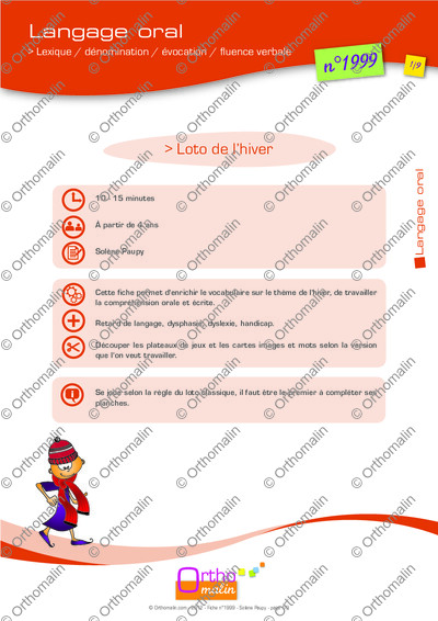 Page 1 de la fiche