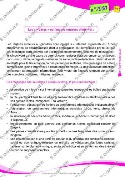 Page 2 de la fiche