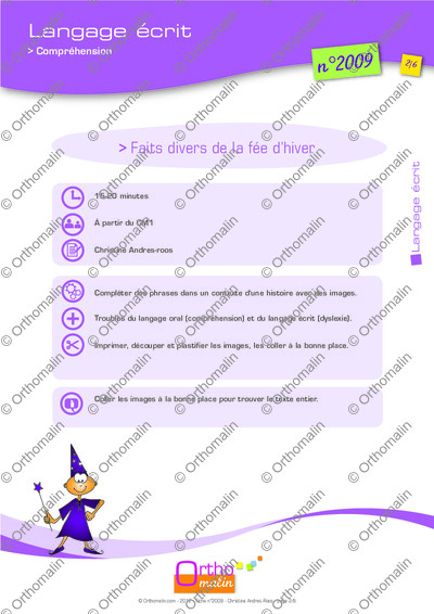 Page 1 de la fiche