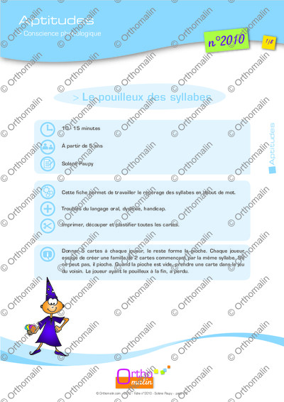 Page 1 de la fiche