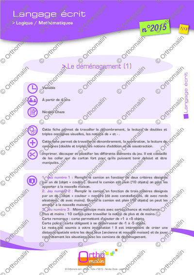 Page 1 de la fiche