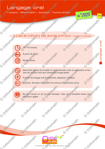 Page 1 de la fiche
