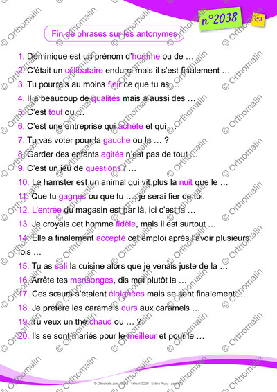 Page 2 de la fiche