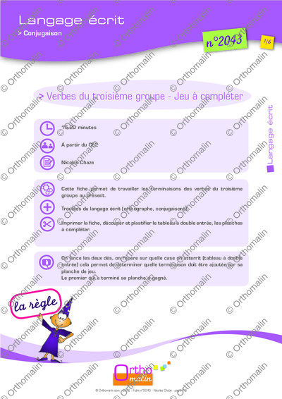 Page 1 de la fiche