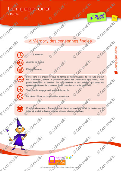 Page 1 de la fiche