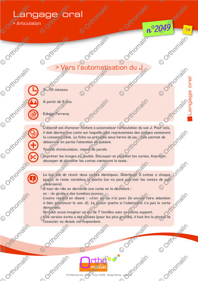 Page 1 de la fiche