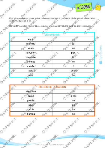 Page 2 de la fiche