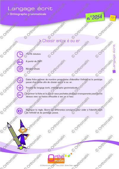 Page 1 de la fiche