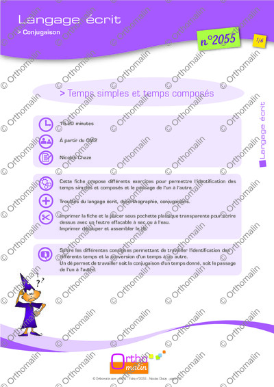 Page 1 de la fiche