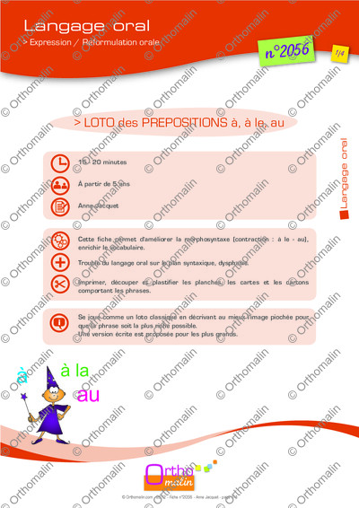 Page 1 de la fiche