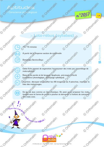 Page 1 de la fiche