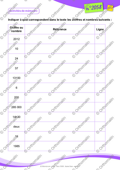 Page 6 de la fiche