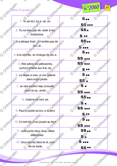 Page 2 de la fiche