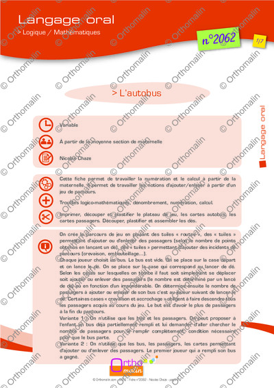 Page 1 de la fiche