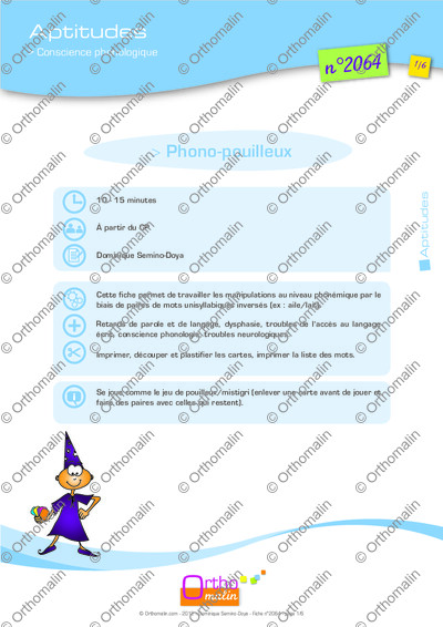 Page 1 de la fiche