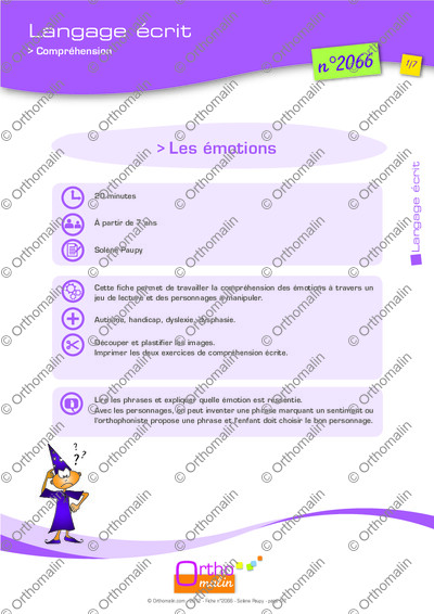 Page 1 de la fiche