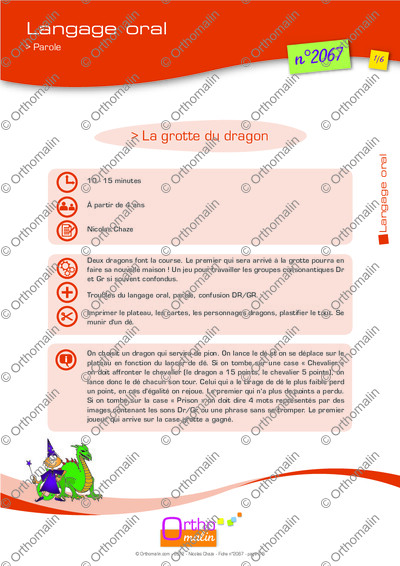 Page 1 de la fiche