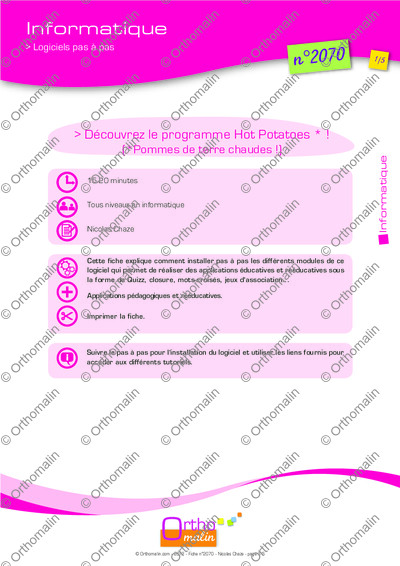 Page 1 de la fiche