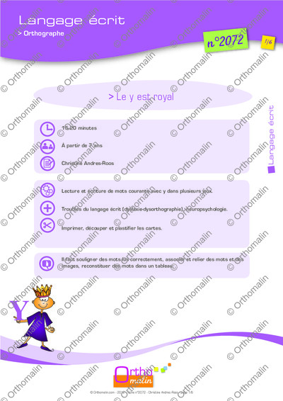 Page 1 de la fiche