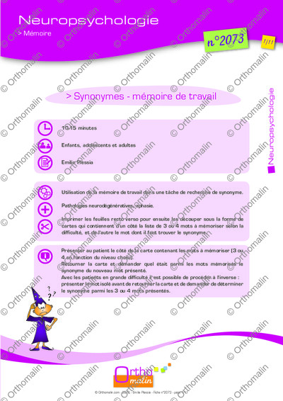 Page 1 de la fiche