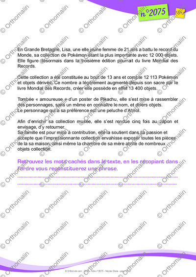 Page 11 de la fiche