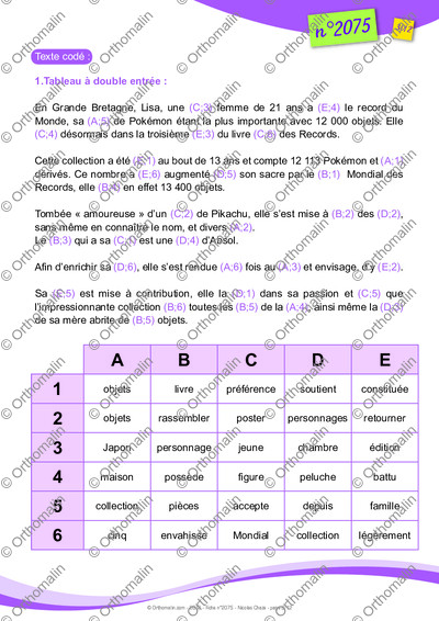 Page 3 de la fiche